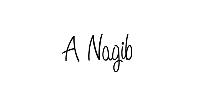 How to make A Nagib name signature. Use Angelique-Rose-font-FFP style for creating short signs online. This is the latest handwritten sign. A Nagib signature style 5 images and pictures png