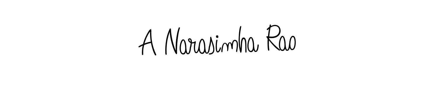 Use a signature maker to create a handwritten signature online. With this signature software, you can design (Angelique-Rose-font-FFP) your own signature for name A Narasimha Rao. A Narasimha Rao signature style 5 images and pictures png