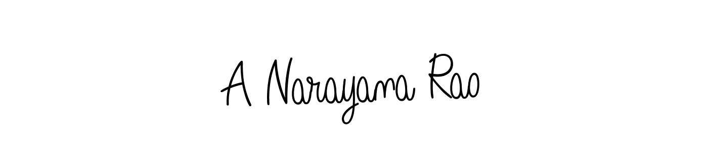 A Narayana Rao stylish signature style. Best Handwritten Sign (Angelique-Rose-font-FFP) for my name. Handwritten Signature Collection Ideas for my name A Narayana Rao. A Narayana Rao signature style 5 images and pictures png