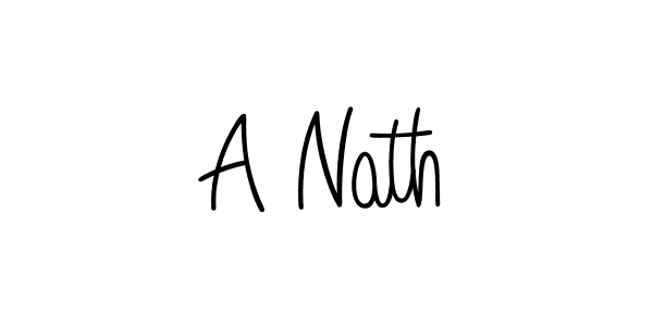 Use a signature maker to create a handwritten signature online. With this signature software, you can design (Angelique-Rose-font-FFP) your own signature for name A Nath. A Nath signature style 5 images and pictures png