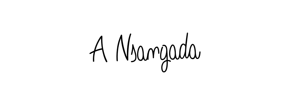 A Nsangada stylish signature style. Best Handwritten Sign (Angelique-Rose-font-FFP) for my name. Handwritten Signature Collection Ideas for my name A Nsangada. A Nsangada signature style 5 images and pictures png