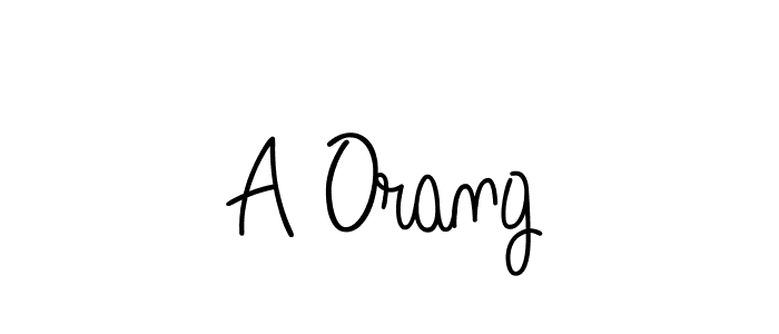 How to make A Orang name signature. Use Angelique-Rose-font-FFP style for creating short signs online. This is the latest handwritten sign. A Orang signature style 5 images and pictures png