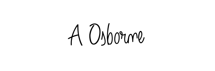 How to make A Osborne name signature. Use Angelique-Rose-font-FFP style for creating short signs online. This is the latest handwritten sign. A Osborne signature style 5 images and pictures png