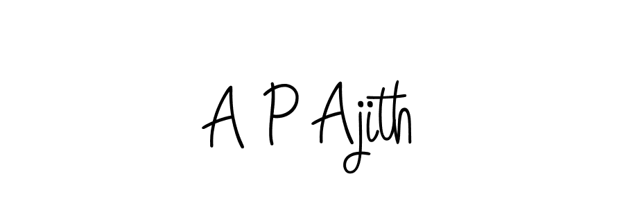 A P Ajith stylish signature style. Best Handwritten Sign (Angelique-Rose-font-FFP) for my name. Handwritten Signature Collection Ideas for my name A P Ajith. A P Ajith signature style 5 images and pictures png