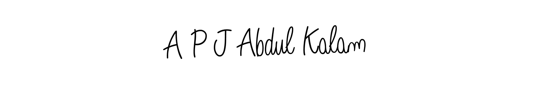 The best way (Angelique-Rose-font-FFP) to make a short signature is to pick only two or three words in your name. The name A P J Abdul Kalam include a total of six letters. For converting this name. A P J Abdul Kalam signature style 5 images and pictures png