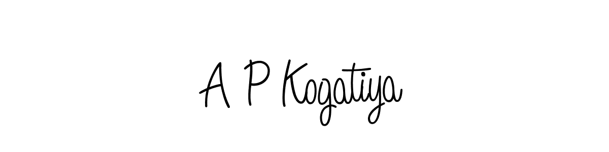 How to Draw A P Kogatiya signature style? Angelique-Rose-font-FFP is a latest design signature styles for name A P Kogatiya. A P Kogatiya signature style 5 images and pictures png