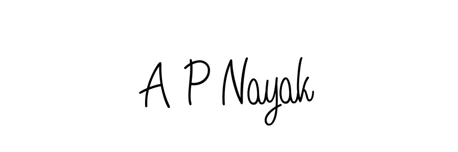 Make a beautiful signature design for name A P Nayak. With this signature (Angelique-Rose-font-FFP) style, you can create a handwritten signature for free. A P Nayak signature style 5 images and pictures png