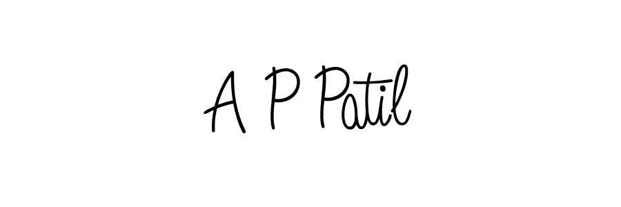 How to make A P Patil name signature. Use Angelique-Rose-font-FFP style for creating short signs online. This is the latest handwritten sign. A P Patil signature style 5 images and pictures png