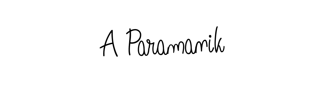 The best way (Angelique-Rose-font-FFP) to make a short signature is to pick only two or three words in your name. The name A Paramanik include a total of six letters. For converting this name. A Paramanik signature style 5 images and pictures png