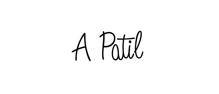 The best way (Angelique-Rose-font-FFP) to make a short signature is to pick only two or three words in your name. The name A Patil include a total of six letters. For converting this name. A Patil signature style 5 images and pictures png