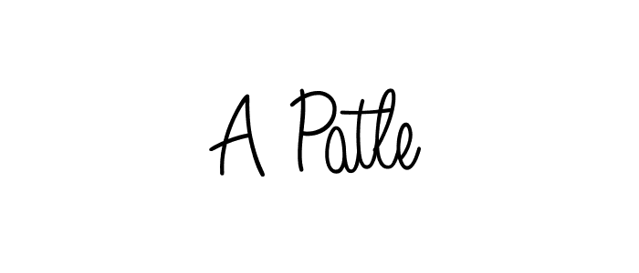 A Patle stylish signature style. Best Handwritten Sign (Angelique-Rose-font-FFP) for my name. Handwritten Signature Collection Ideas for my name A Patle. A Patle signature style 5 images and pictures png