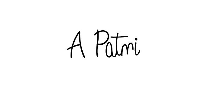 The best way (Angelique-Rose-font-FFP) to make a short signature is to pick only two or three words in your name. The name A Patni include a total of six letters. For converting this name. A Patni signature style 5 images and pictures png