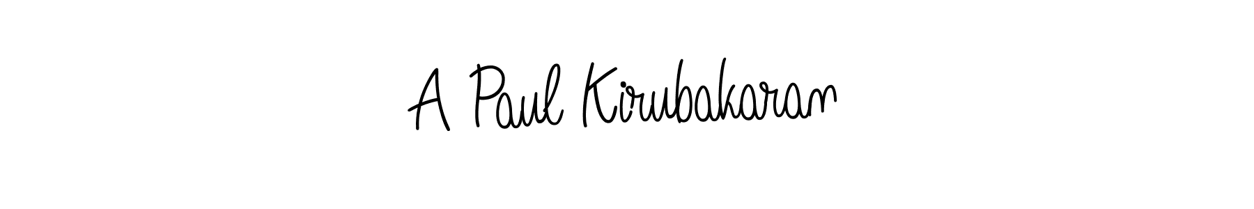 How to make A Paul Kirubakaran name signature. Use Angelique-Rose-font-FFP style for creating short signs online. This is the latest handwritten sign. A Paul Kirubakaran signature style 5 images and pictures png