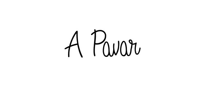 How to make A Pavar name signature. Use Angelique-Rose-font-FFP style for creating short signs online. This is the latest handwritten sign. A Pavar signature style 5 images and pictures png