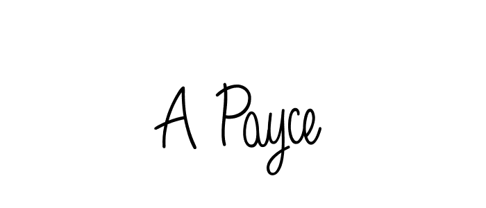 Create a beautiful signature design for name A Payce. With this signature (Angelique-Rose-font-FFP) fonts, you can make a handwritten signature for free. A Payce signature style 5 images and pictures png