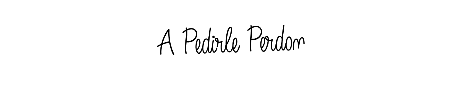 You should practise on your own different ways (Angelique-Rose-font-FFP) to write your name (A Pedirle Perdon) in signature. don't let someone else do it for you. A Pedirle Perdon signature style 5 images and pictures png