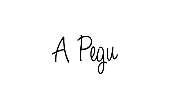 How to Draw A Pegu signature style? Angelique-Rose-font-FFP is a latest design signature styles for name A Pegu. A Pegu signature style 5 images and pictures png