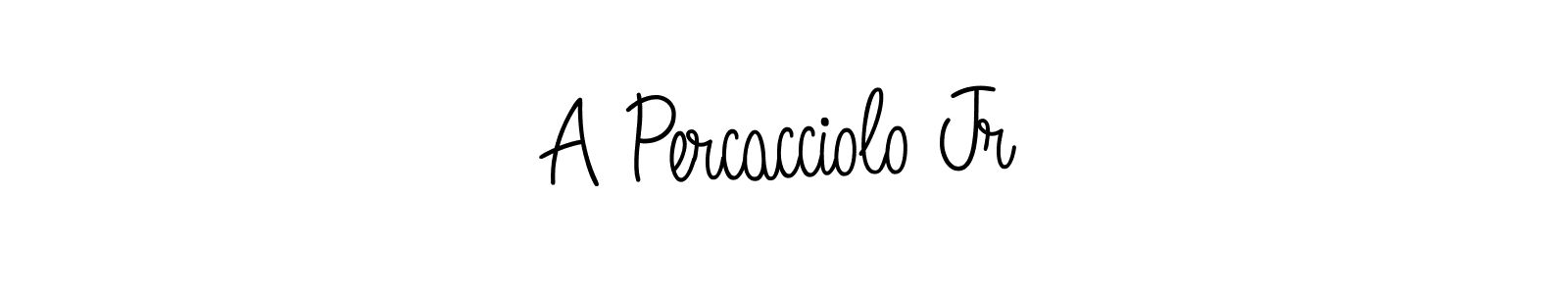 Make a beautiful signature design for name A Percacciolo Jr. With this signature (Angelique-Rose-font-FFP) style, you can create a handwritten signature for free. A Percacciolo Jr signature style 5 images and pictures png
