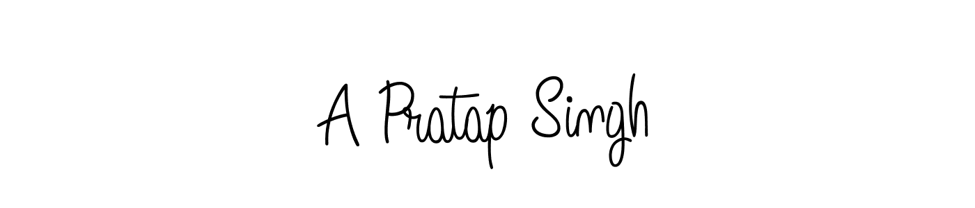 You should practise on your own different ways (Angelique-Rose-font-FFP) to write your name (A Pratap Singh) in signature. don't let someone else do it for you. A Pratap Singh signature style 5 images and pictures png