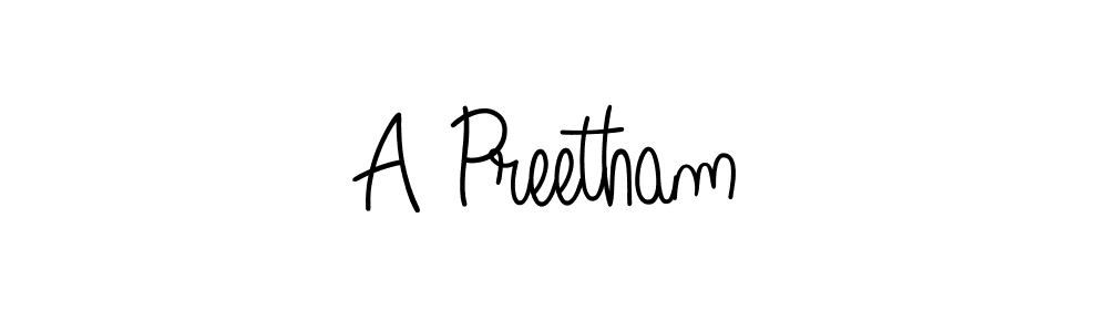 The best way (Angelique-Rose-font-FFP) to make a short signature is to pick only two or three words in your name. The name A Preetham include a total of six letters. For converting this name. A Preetham signature style 5 images and pictures png