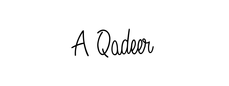 Make a beautiful signature design for name A Qadeer. With this signature (Angelique-Rose-font-FFP) style, you can create a handwritten signature for free. A Qadeer signature style 5 images and pictures png