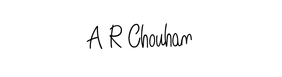 Use a signature maker to create a handwritten signature online. With this signature software, you can design (Angelique-Rose-font-FFP) your own signature for name A R Chouhan. A R Chouhan signature style 5 images and pictures png