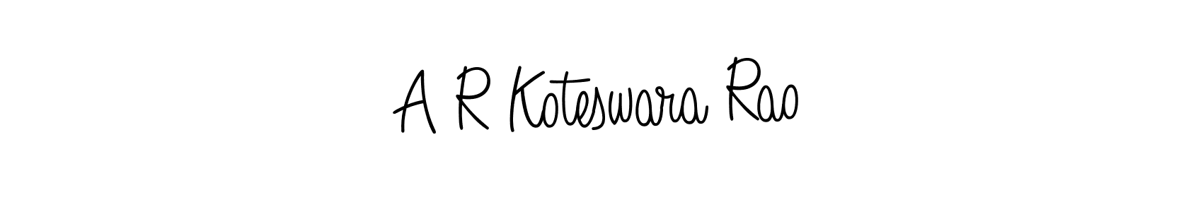 Make a beautiful signature design for name A R Koteswara Rao. With this signature (Angelique-Rose-font-FFP) style, you can create a handwritten signature for free. A R Koteswara Rao signature style 5 images and pictures png