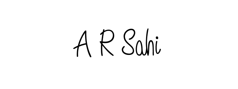 Make a beautiful signature design for name A R Sahi. With this signature (Angelique-Rose-font-FFP) style, you can create a handwritten signature for free. A R Sahi signature style 5 images and pictures png