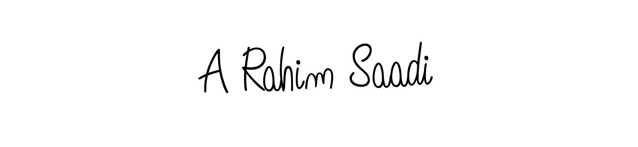 This is the best signature style for the A Rahim Saadi name. Also you like these signature font (Angelique-Rose-font-FFP). Mix name signature. A Rahim Saadi signature style 5 images and pictures png