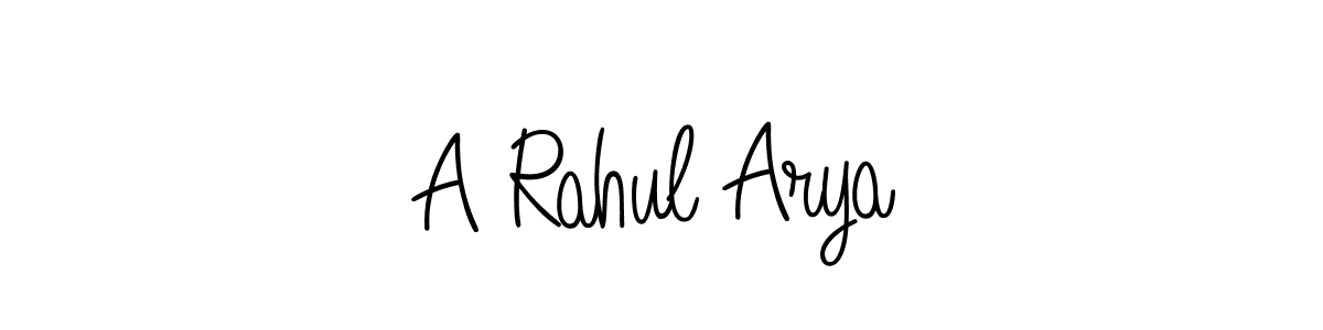 How to make A Rahul Arya name signature. Use Angelique-Rose-font-FFP style for creating short signs online. This is the latest handwritten sign. A Rahul Arya signature style 5 images and pictures png