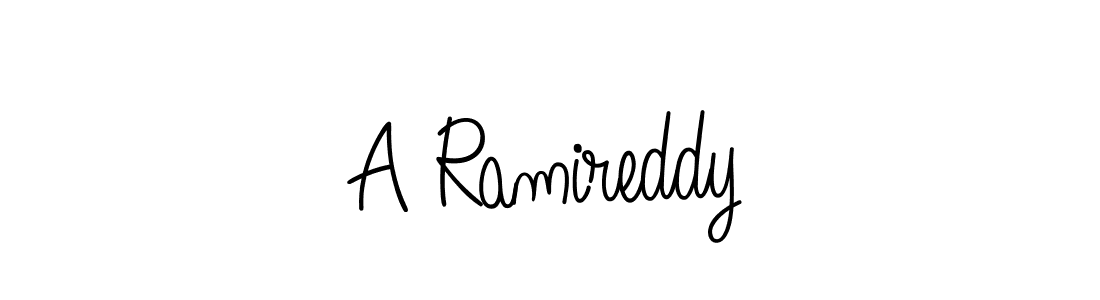 Also we have A Ramireddy name is the best signature style. Create professional handwritten signature collection using Angelique-Rose-font-FFP autograph style. A Ramireddy signature style 5 images and pictures png