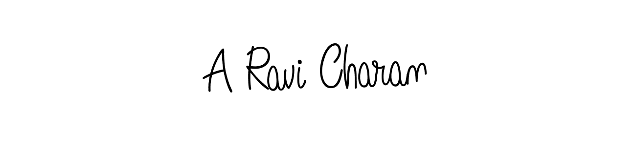 A Ravi Charan stylish signature style. Best Handwritten Sign (Angelique-Rose-font-FFP) for my name. Handwritten Signature Collection Ideas for my name A Ravi Charan. A Ravi Charan signature style 5 images and pictures png