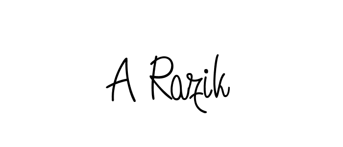 How to Draw A Razik signature style? Angelique-Rose-font-FFP is a latest design signature styles for name A Razik. A Razik signature style 5 images and pictures png