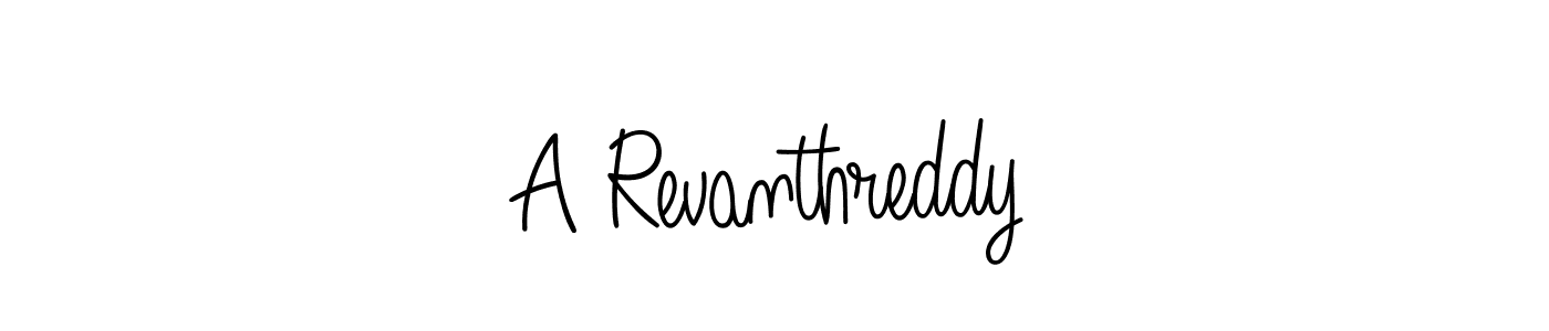 How to make A Revanthreddy name signature. Use Angelique-Rose-font-FFP style for creating short signs online. This is the latest handwritten sign. A Revanthreddy signature style 5 images and pictures png