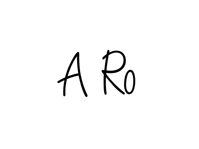 The best way (Angelique-Rose-font-FFP) to make a short signature is to pick only two or three words in your name. The name A Ro include a total of six letters. For converting this name. A Ro signature style 5 images and pictures png