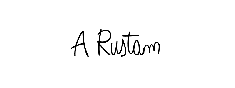 Create a beautiful signature design for name A Rustam. With this signature (Angelique-Rose-font-FFP) fonts, you can make a handwritten signature for free. A Rustam signature style 5 images and pictures png