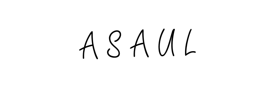 Design your own signature with our free online signature maker. With this signature software, you can create a handwritten (Angelique-Rose-font-FFP) signature for name A S A U L. A S A U L signature style 5 images and pictures png