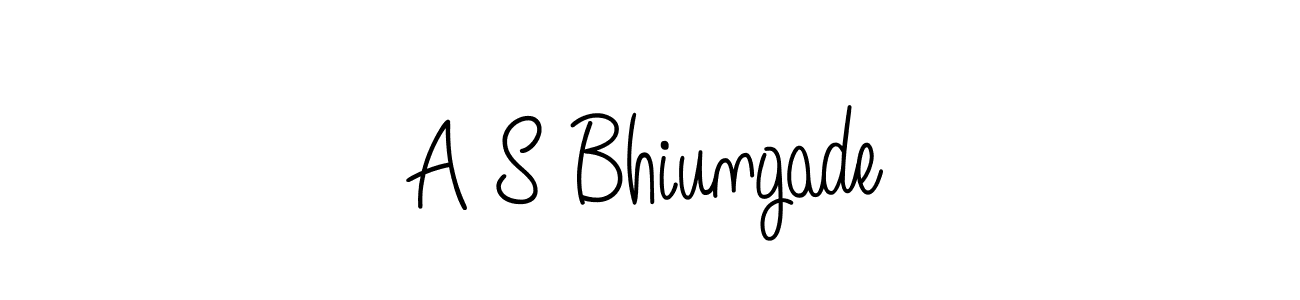 Make a beautiful signature design for name A S Bhiungade. With this signature (Angelique-Rose-font-FFP) style, you can create a handwritten signature for free. A S Bhiungade signature style 5 images and pictures png