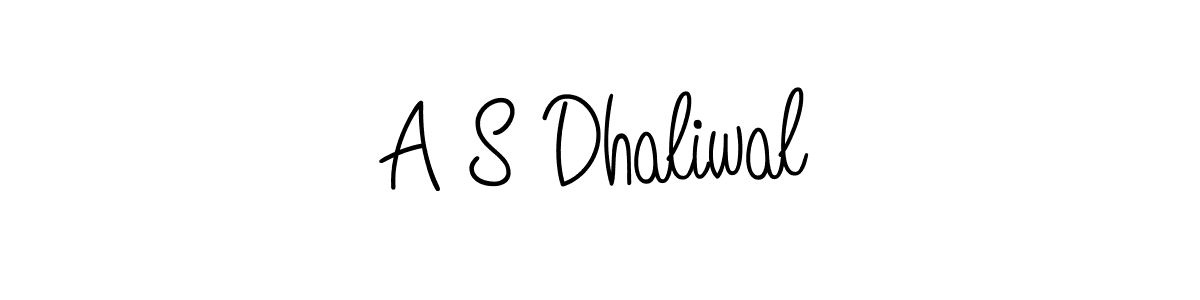 Design your own signature with our free online signature maker. With this signature software, you can create a handwritten (Angelique-Rose-font-FFP) signature for name A S Dhaliwal. A S Dhaliwal signature style 5 images and pictures png