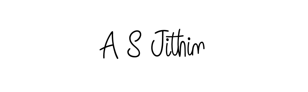 Use a signature maker to create a handwritten signature online. With this signature software, you can design (Angelique-Rose-font-FFP) your own signature for name A S Jithin. A S Jithin signature style 5 images and pictures png