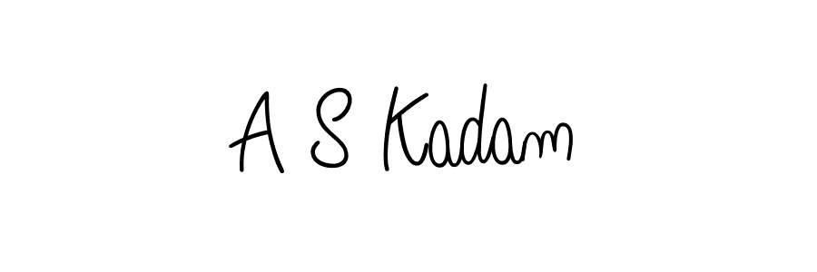 You should practise on your own different ways (Angelique-Rose-font-FFP) to write your name (A S Kadam) in signature. don't let someone else do it for you. A S Kadam signature style 5 images and pictures png