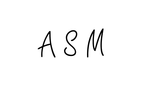 Make a beautiful signature design for name A S M. With this signature (Angelique-Rose-font-FFP) style, you can create a handwritten signature for free. A S M signature style 5 images and pictures png