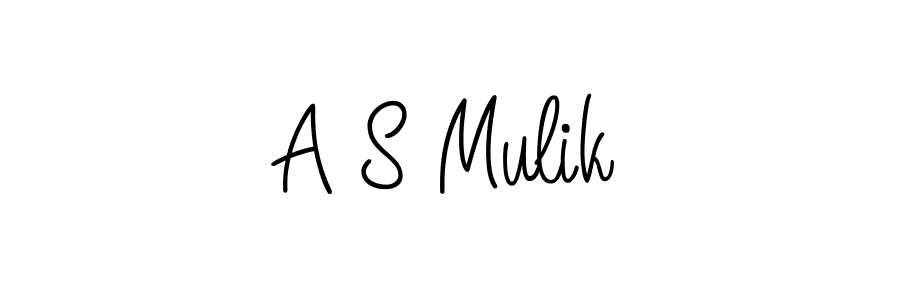 if you are searching for the best signature style for your name A S Mulik. so please give up your signature search. here we have designed multiple signature styles  using Angelique-Rose-font-FFP. A S Mulik signature style 5 images and pictures png