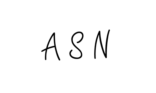 The best way (Angelique-Rose-font-FFP) to make a short signature is to pick only two or three words in your name. The name A S N include a total of six letters. For converting this name. A S N signature style 5 images and pictures png