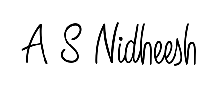 Explore multiple handwriting variations for A S Nidheesh including this stunning Angelique-Rose-font-FFP design. Free to use across all platforms. A S Nidheesh signature style 5 images and pictures png