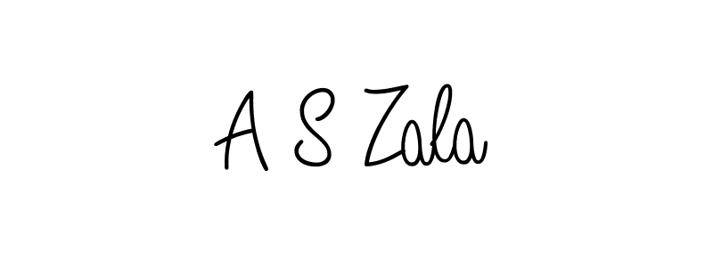 The best way (Angelique-Rose-font-FFP) to make a short signature is to pick only two or three words in your name. The name A S Zala include a total of six letters. For converting this name. A S Zala signature style 5 images and pictures png