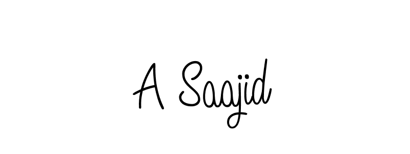 Design your own signature with our free online signature maker. With this signature software, you can create a handwritten (Angelique-Rose-font-FFP) signature for name A Saajid. A Saajid signature style 5 images and pictures png