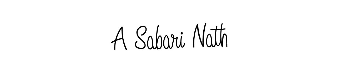 How to make A Sabari Nath name signature. Use Angelique-Rose-font-FFP style for creating short signs online. This is the latest handwritten sign. A Sabari Nath signature style 5 images and pictures png