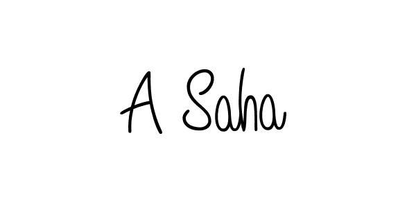 Make a beautiful signature design for name A Saha. With this signature (Angelique-Rose-font-FFP) style, you can create a handwritten signature for free. A Saha signature style 5 images and pictures png