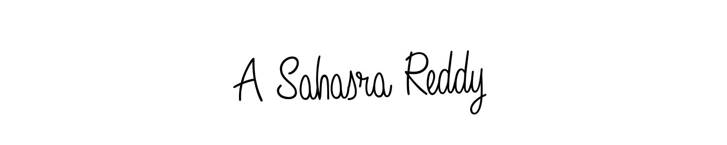 How to make A Sahasra Reddy name signature. Use Angelique-Rose-font-FFP style for creating short signs online. This is the latest handwritten sign. A Sahasra Reddy signature style 5 images and pictures png